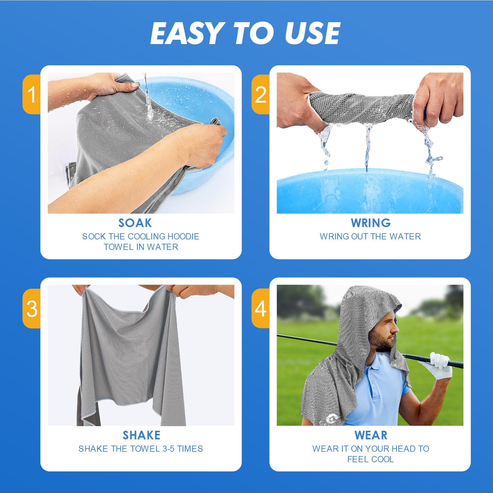 Custom Cooling Hoodie Towel