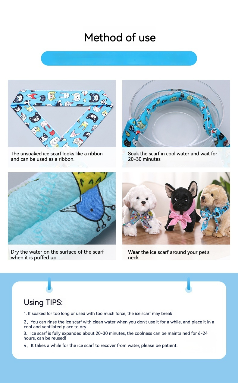 Custom cooling gel bead scarf