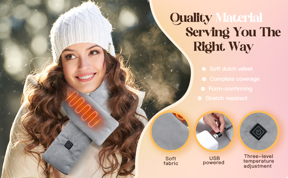 custom heated scarf